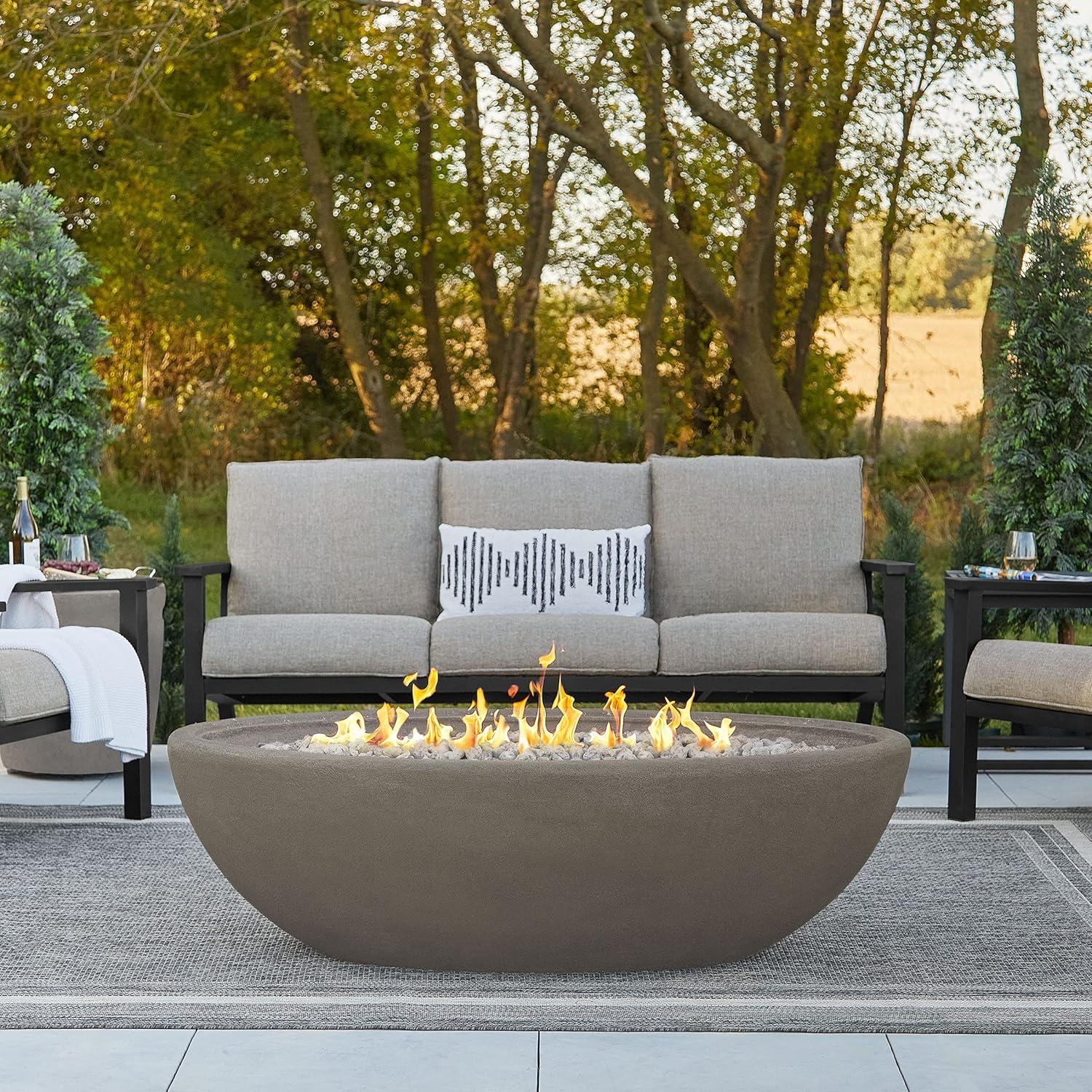 Fernanda Fire Bowl - Gray / Large Oval
