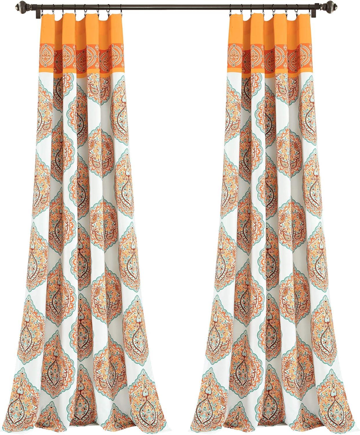 Polyester Semi Sheer Curtains / Drapes Pair (Set of 2)