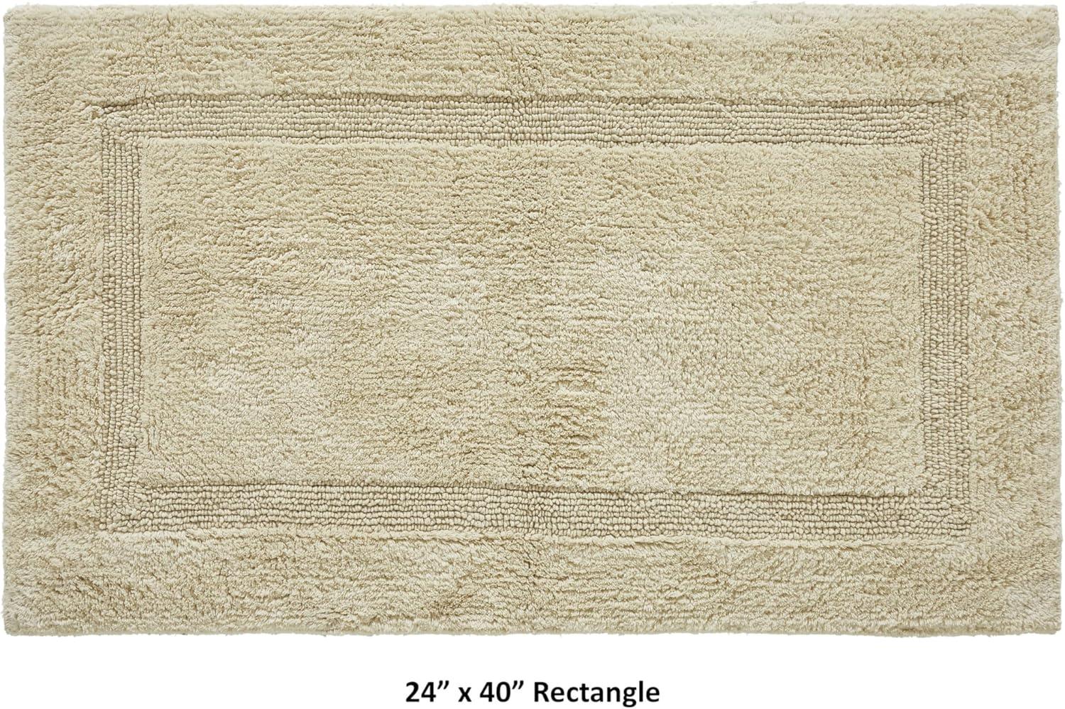 Better Trends Lux 100% Cotton Tufted Solid Reversible Bath Rug 24" x 40" Rectangle - Sand