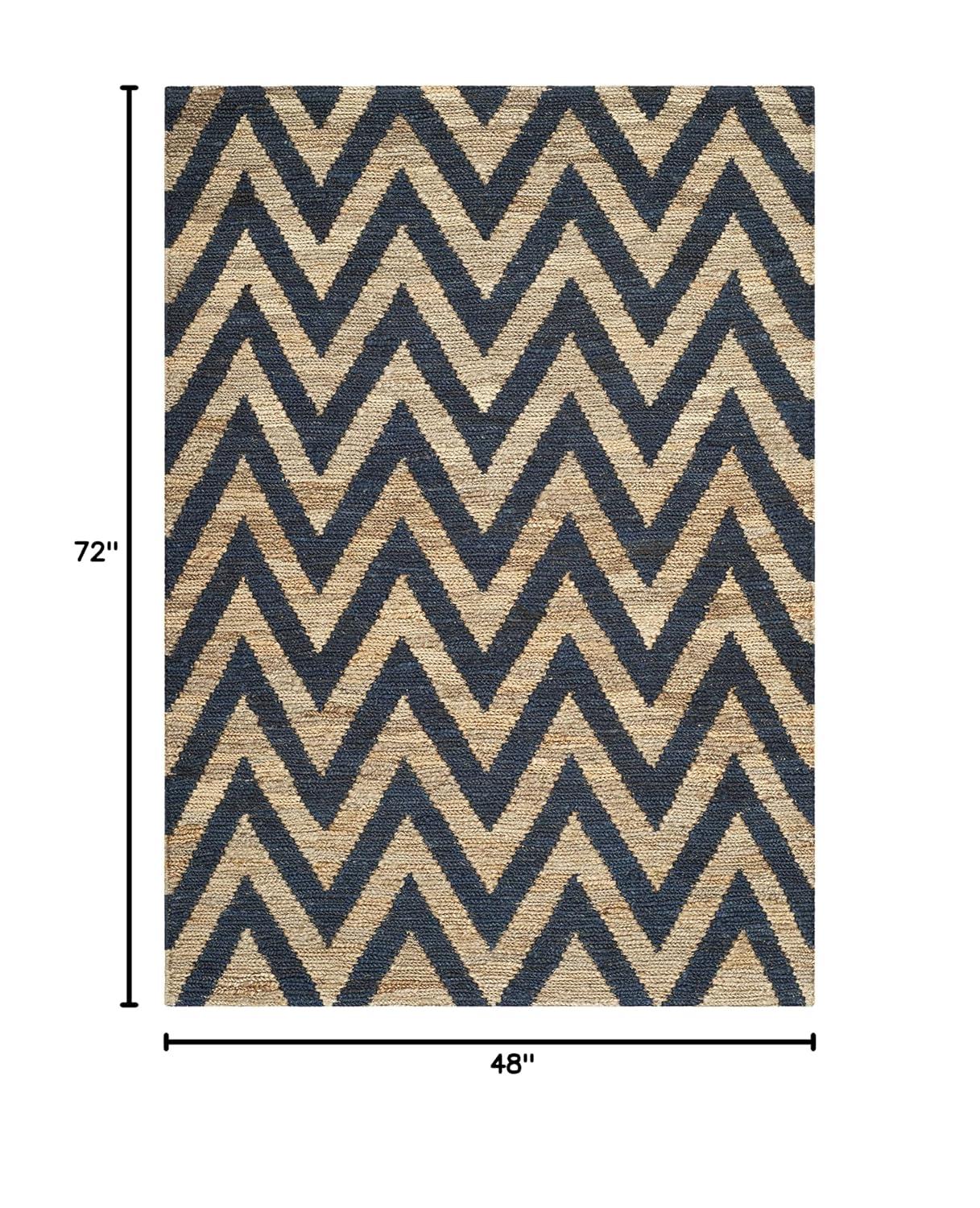 Organica ORG515 Hand Knotted Indoor Area Rug - Blue/Natural - 4'x6' - Safavieh.