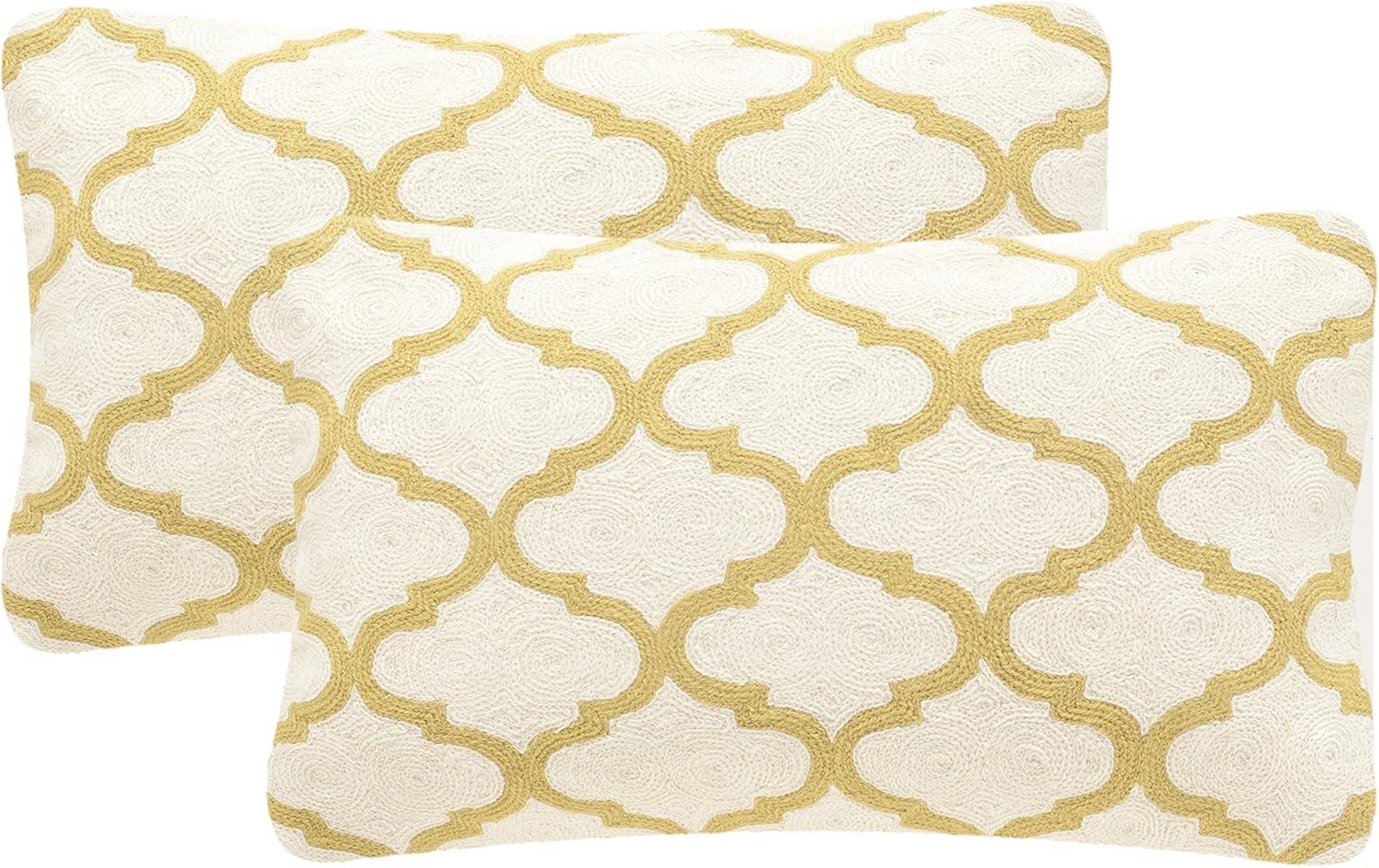 Safavieh Geometric Feather Reversible Throw Pillow (Set of 2)