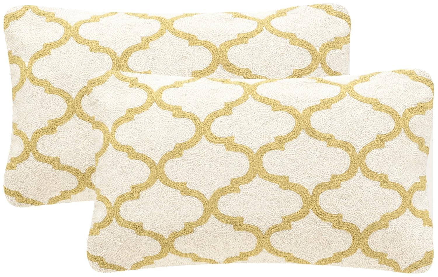 Safavieh Geometric Feather Reversible Throw Pillow (Set of 2)