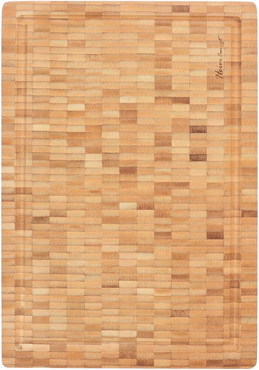 Heim Concept Organic Bamboo Cutting Boards for Kitchen Extra Large Chopping Board with Juicy Groove Perfect for Meat, Vegetables, Fruits, Cheese