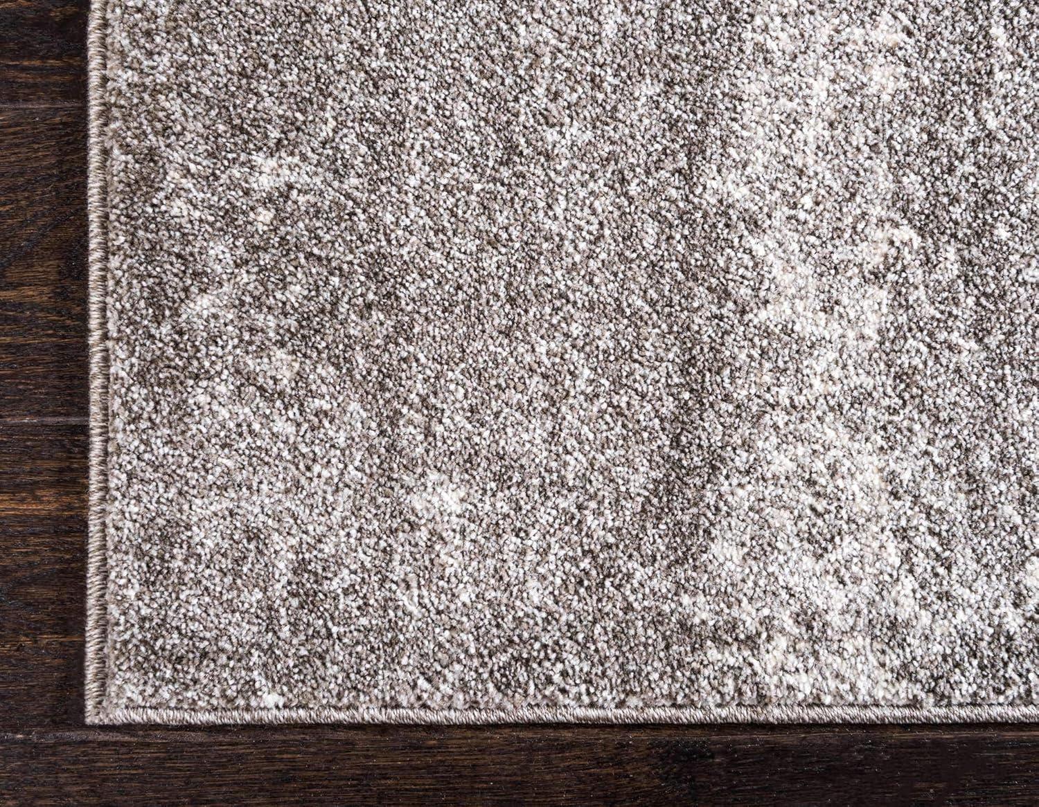 Unique Loom Del Mar Collection Area Rug - Lucille (9'  x 12' Rectangle Gray/Ivory)