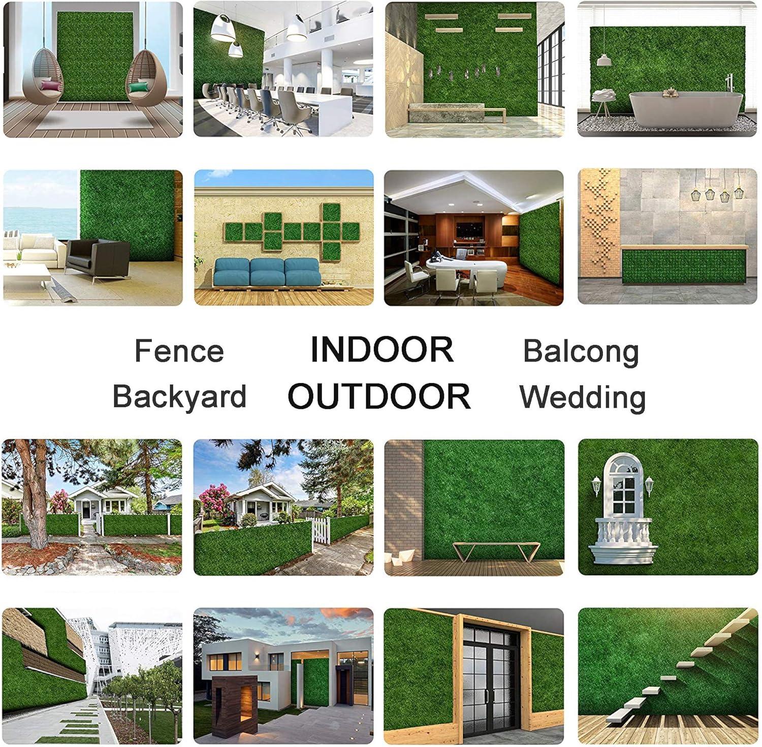 20"x 20" Green Artificial Boxwood Panels for Outdoor Privacy