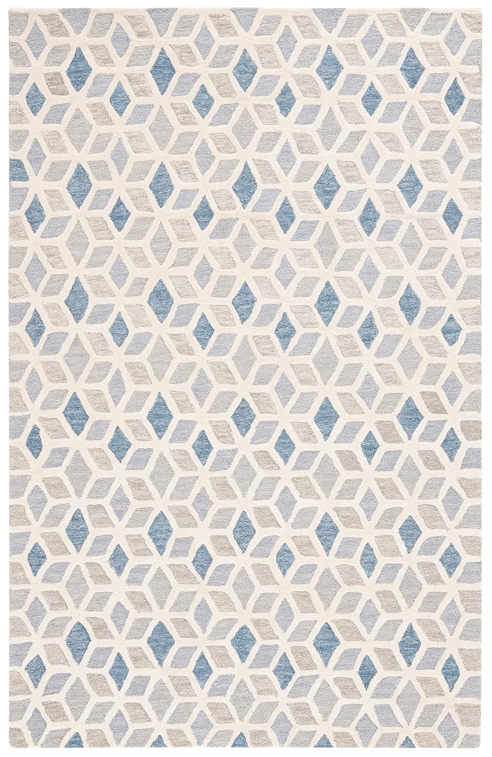 Safavieh Ebony Hand Tufted 80% Wool And 20% Cotton Geometric Rug