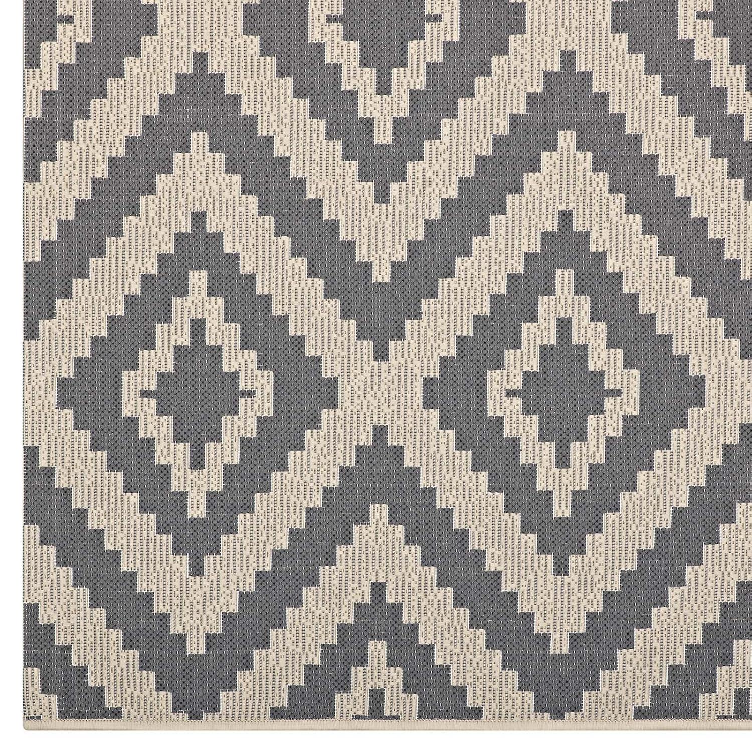 Modway Modway Jagged Geometric Diamond Trellis Indoor and Outdoor Area Rug