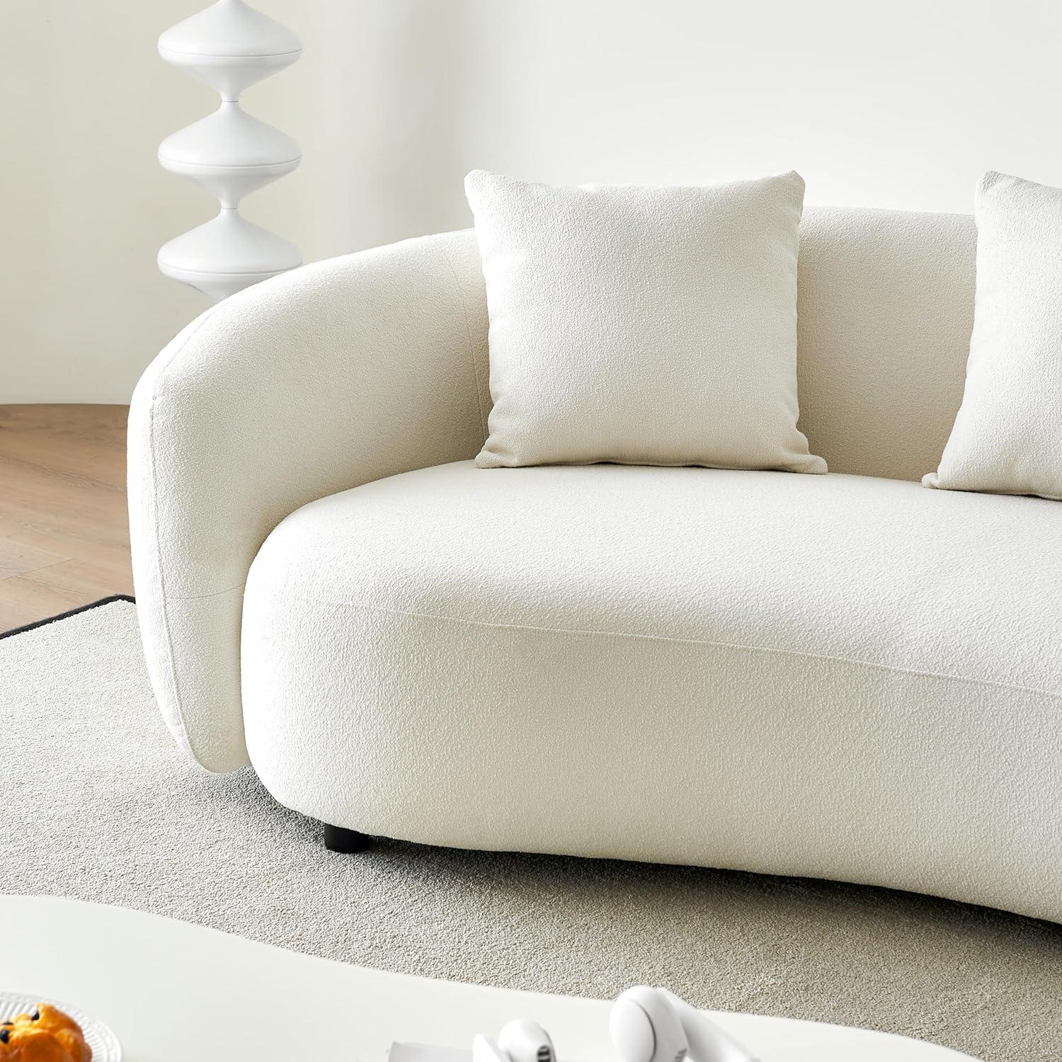 Excellent Future 122.8" Curved Sofa Modern Curved Couch Living Room Modular Sectional Sofa