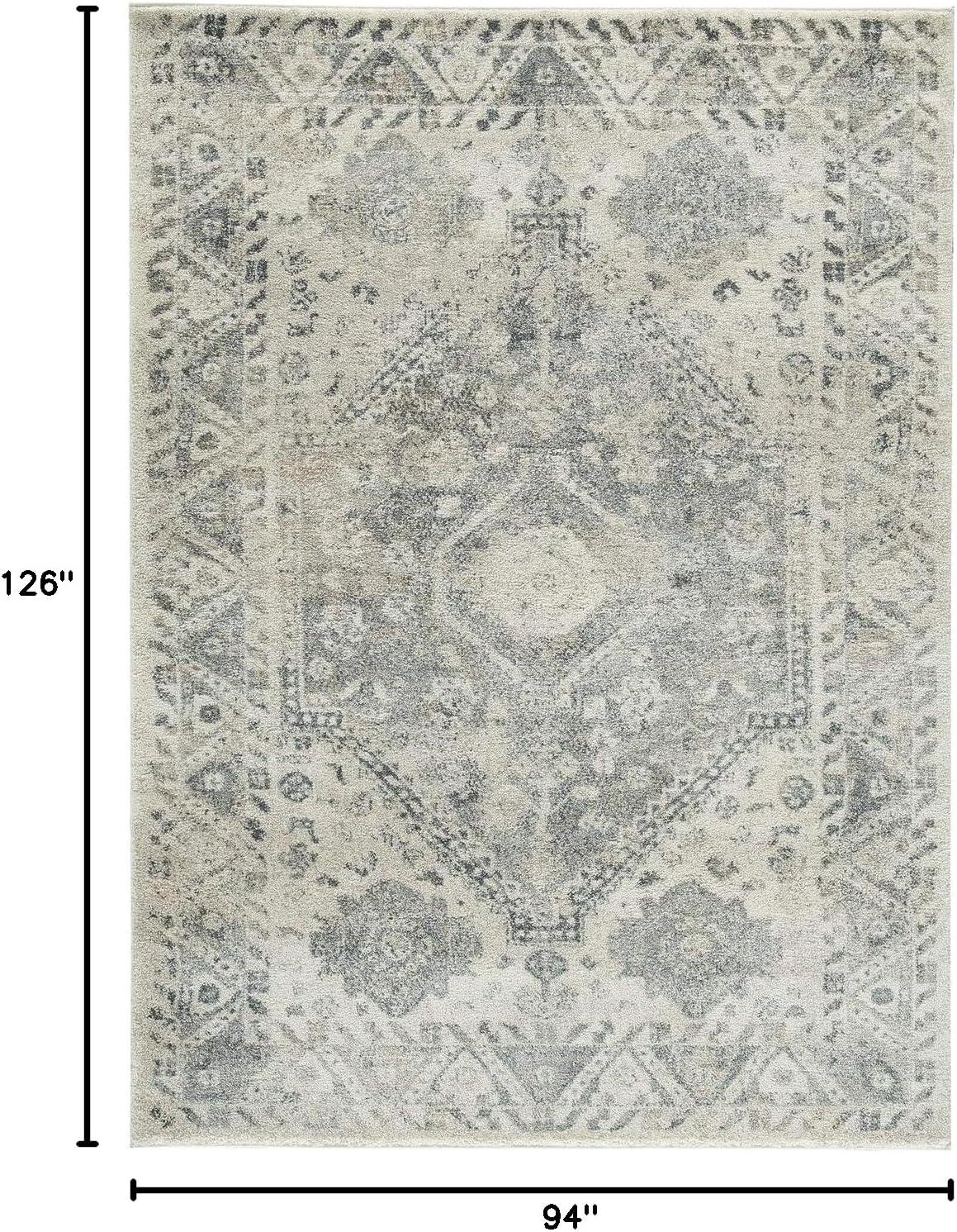 Signature Design by Ashley Traditional Precia 7'10" x 10'6" Rug  Gray/Cream