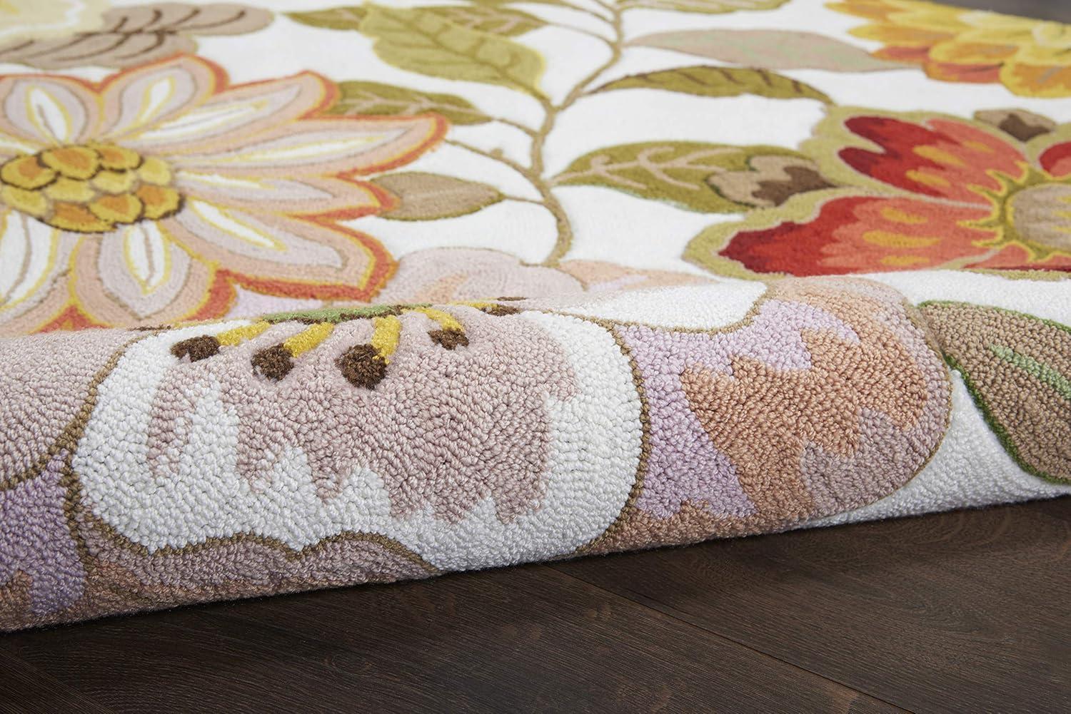 Nourison Fantasy FA18 Aqua Area Rug 5' x 7'6"