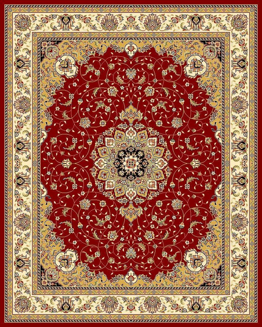 Lyndhurst LNH329 Power Loomed Area Rug - Red/Ivory - 8'x11' - Safavieh