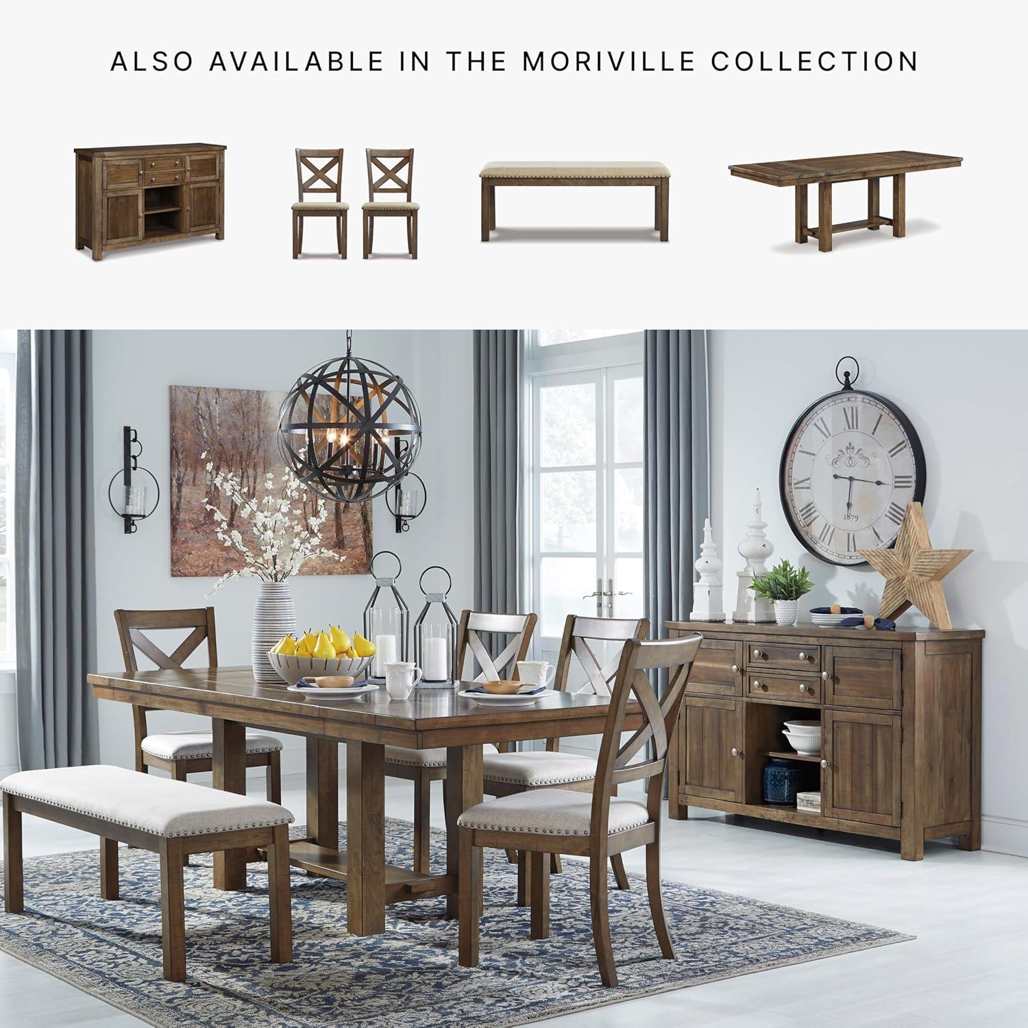 Signature Design by Ashley Casual Moriville Counter Height Dining Bench  Beige