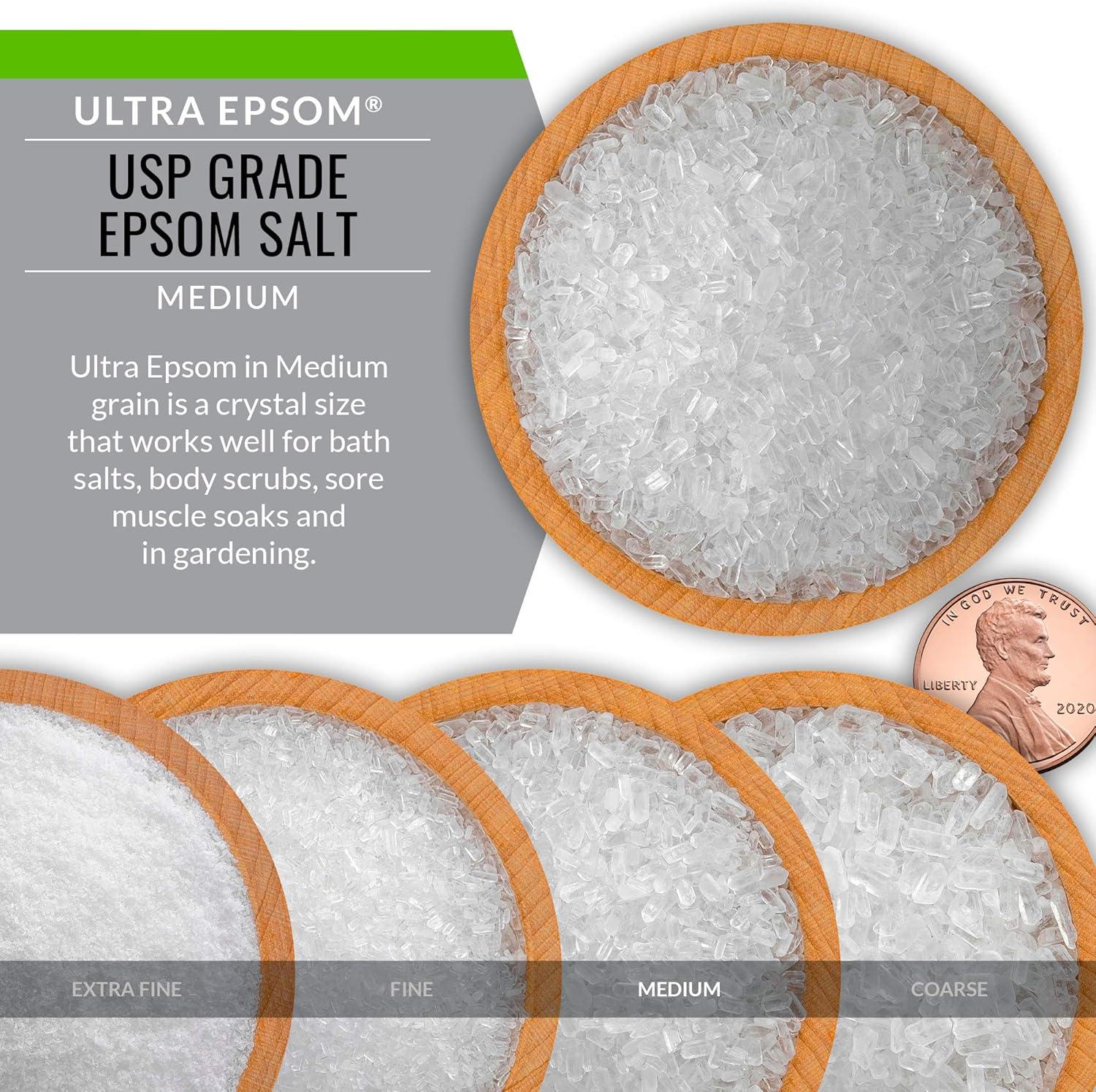 Saltworks Ultra Epsom Salt Therapeutic, Natural Soaking Solution, 2 lb. Pack