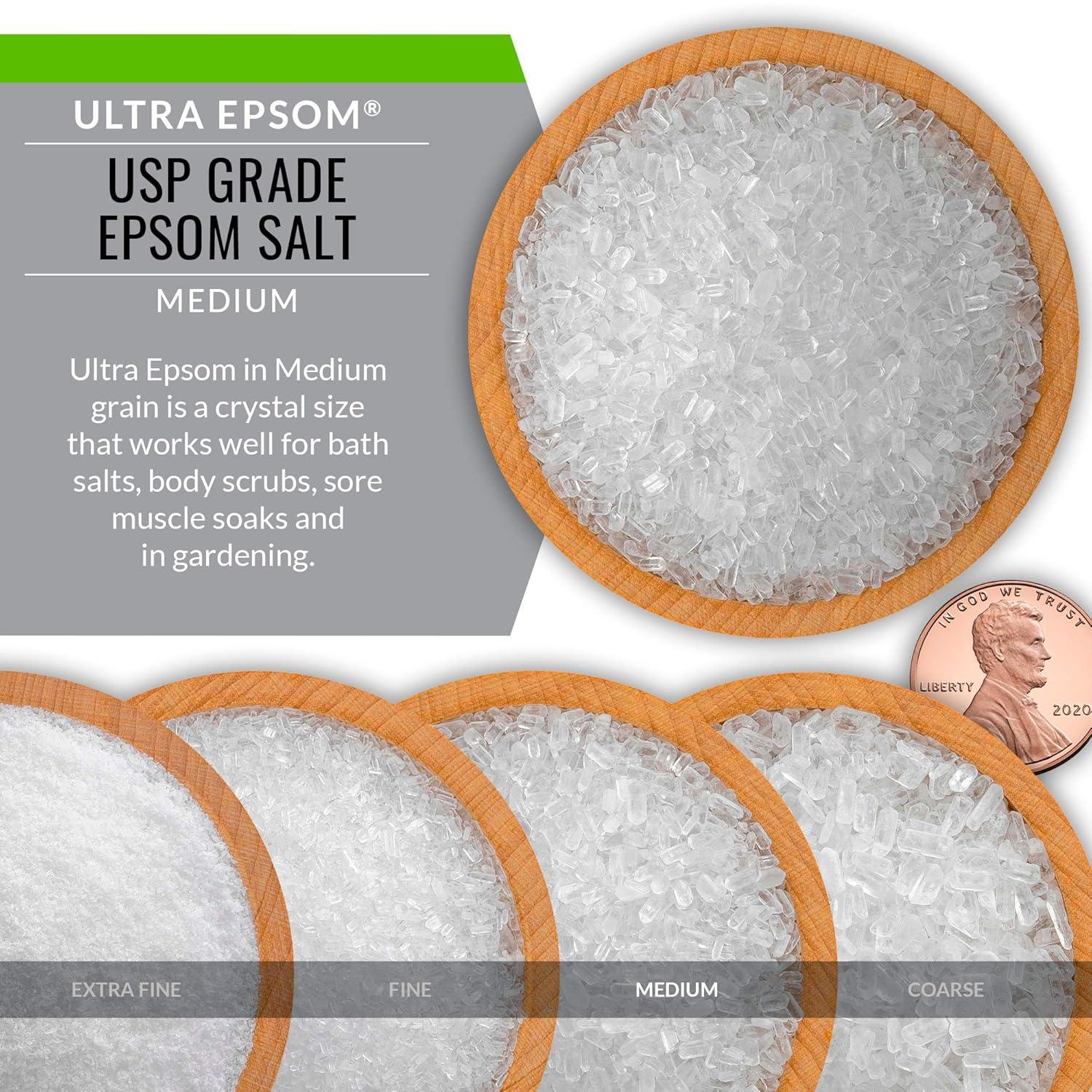 Saltworks Ultra Epsom Salt Therapeutic, Natural Soaking Solution, 2 lb. Pack
