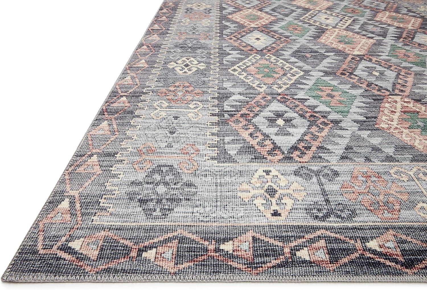 Zion Southwest Flair Low-Pile Rectangular Rug, Gray, 27" x 45"