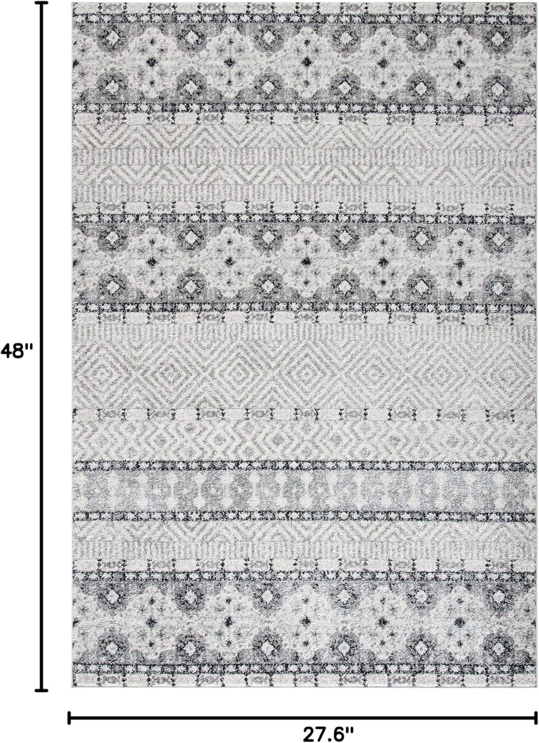 Madison MAD797 Power Loomed Accent Rug - Charcoal/Grey - 2'3"x4' - Safavieh.
