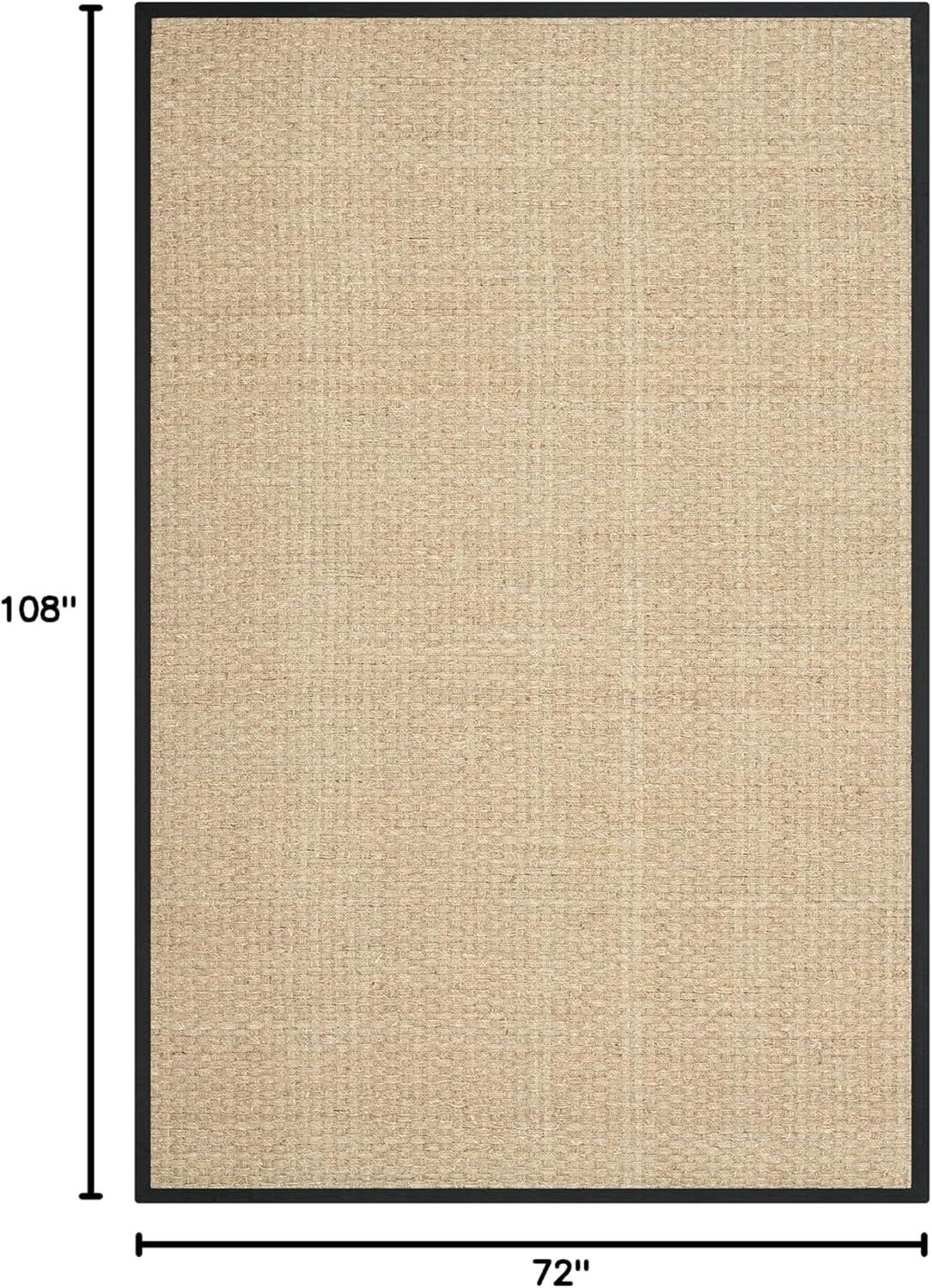 Natural Fiber NF114 Power Loomed Area Rug - Natural/Black - 6'x9' - Safavieh.