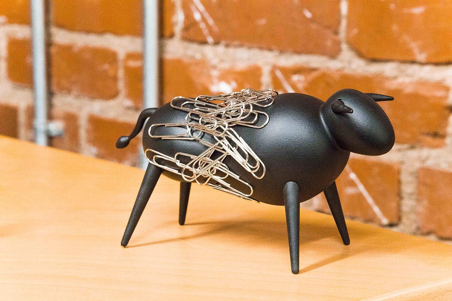 Magnetic Bull Paperclip Holder - Funny Office Desk Accessories, Secure Magnetic Paper Clip Holder, Holds Staples, Paper Clips, Bobby Pins, AND MORE, Fun Magnetic Desk Organizer