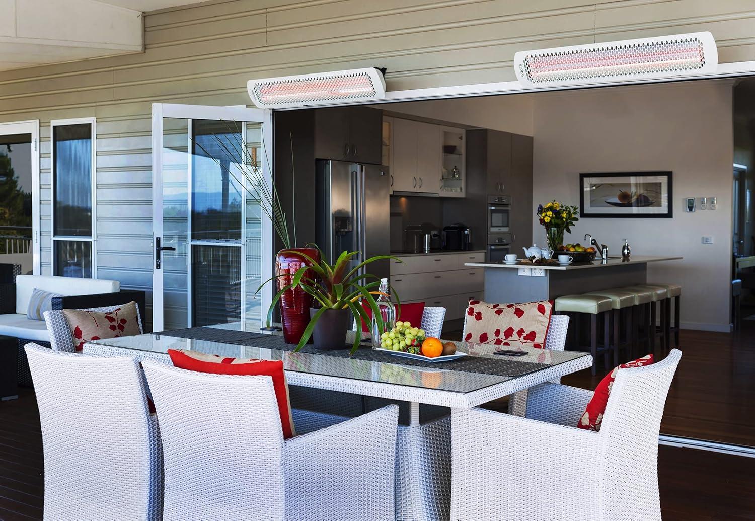 Bromic Heating  White Tungsten Smart-Heat Electric Outdoor Patio White Heater - 220-240V - 6000W