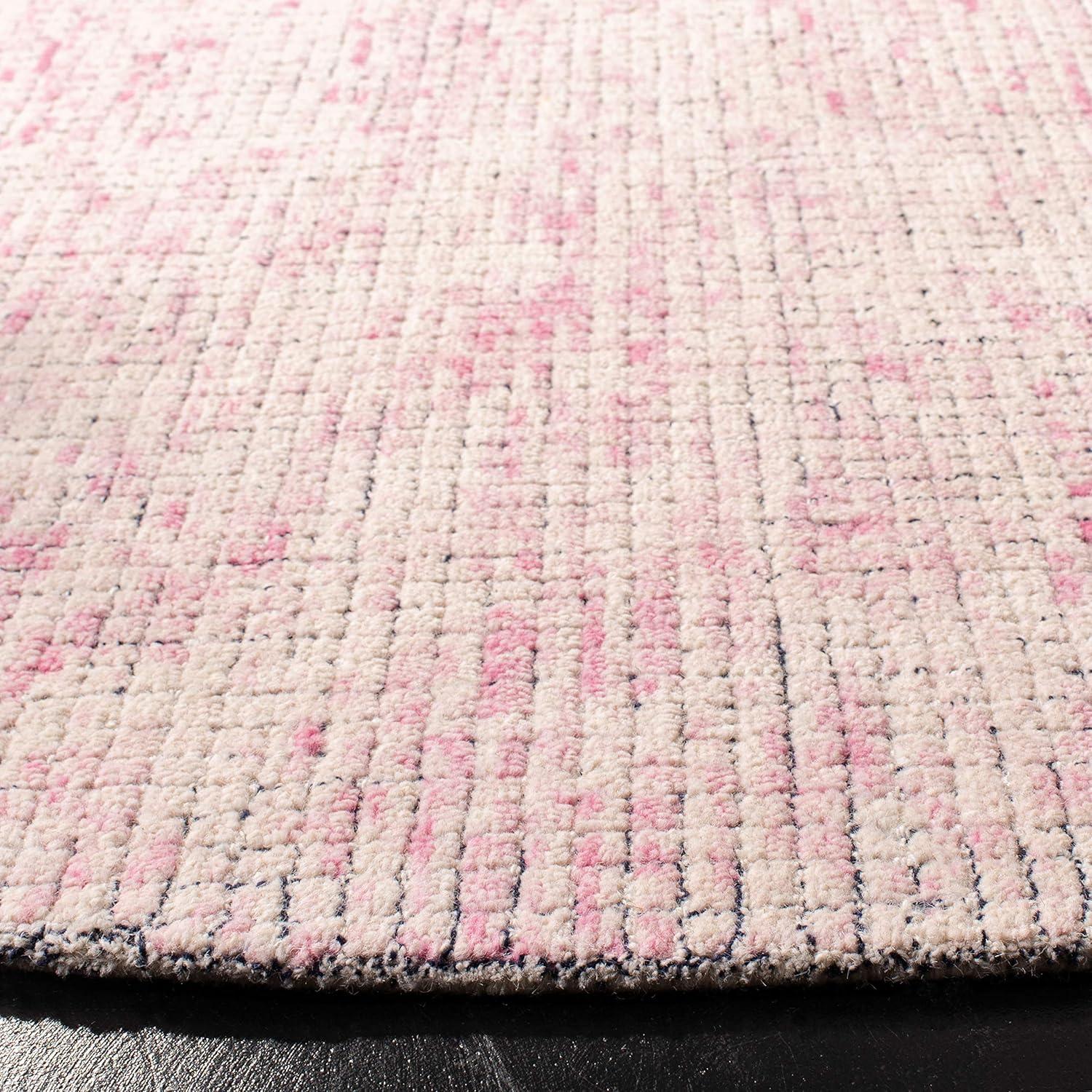 Abstract ABT473 Hand Tufted Area Rug - Ivory/Pink - 5' X 8' - Safavieh.