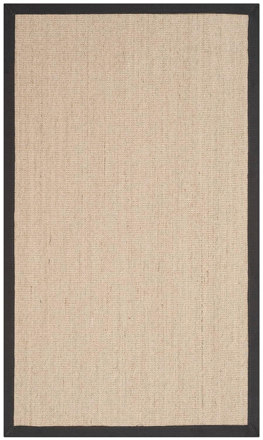 Natural Fiber NF131 Power Loomed Accent Rug - Natural/Dark Grey - 2'x3' - Safavieh.