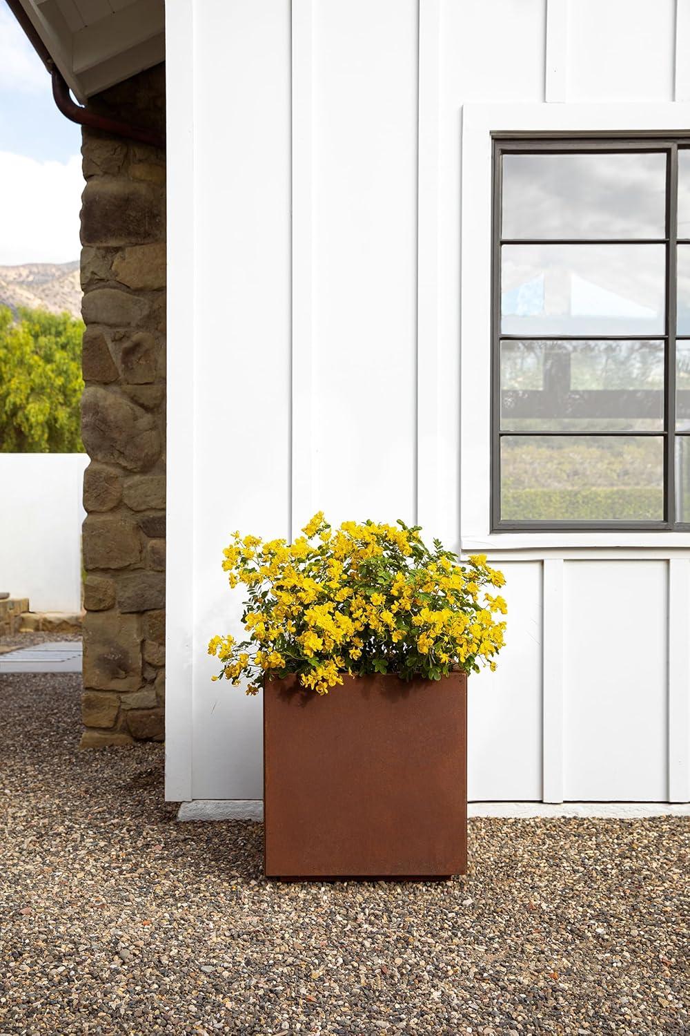 Corten Steel Series Cube Planter Box