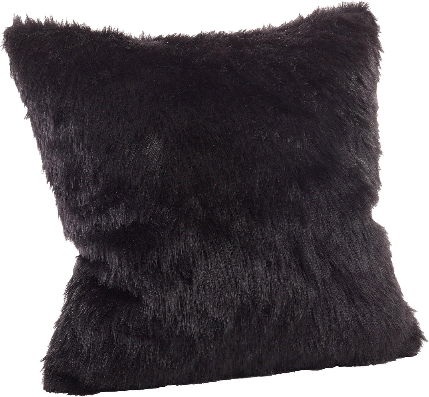 20"x20" Oversize Down Filled Faux Fur Square Throw Pillow - Saro Lifestyle