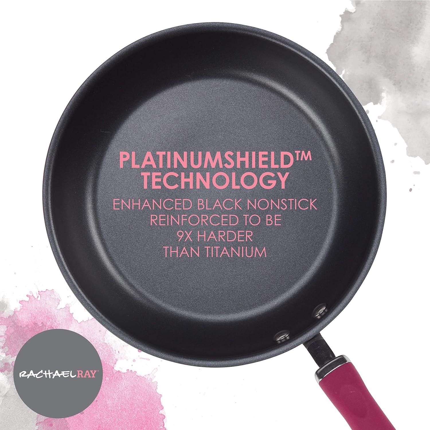 Rachael Ray Rachael Ray Create Delicious Hard Anodized Nonstick Cookware Induction Pots and Pans Set, 11 Piece