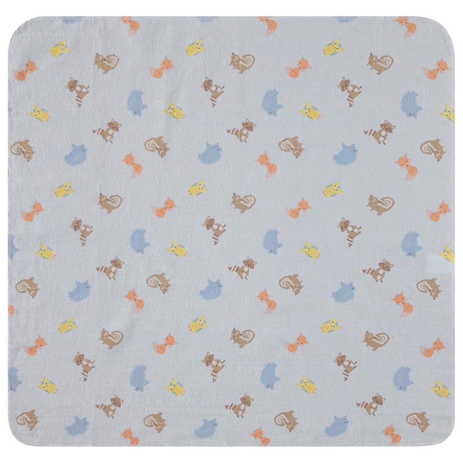 Little Beginnings Cudlie 4-Pack Receiving Blankets for Infants - Friendly Animal