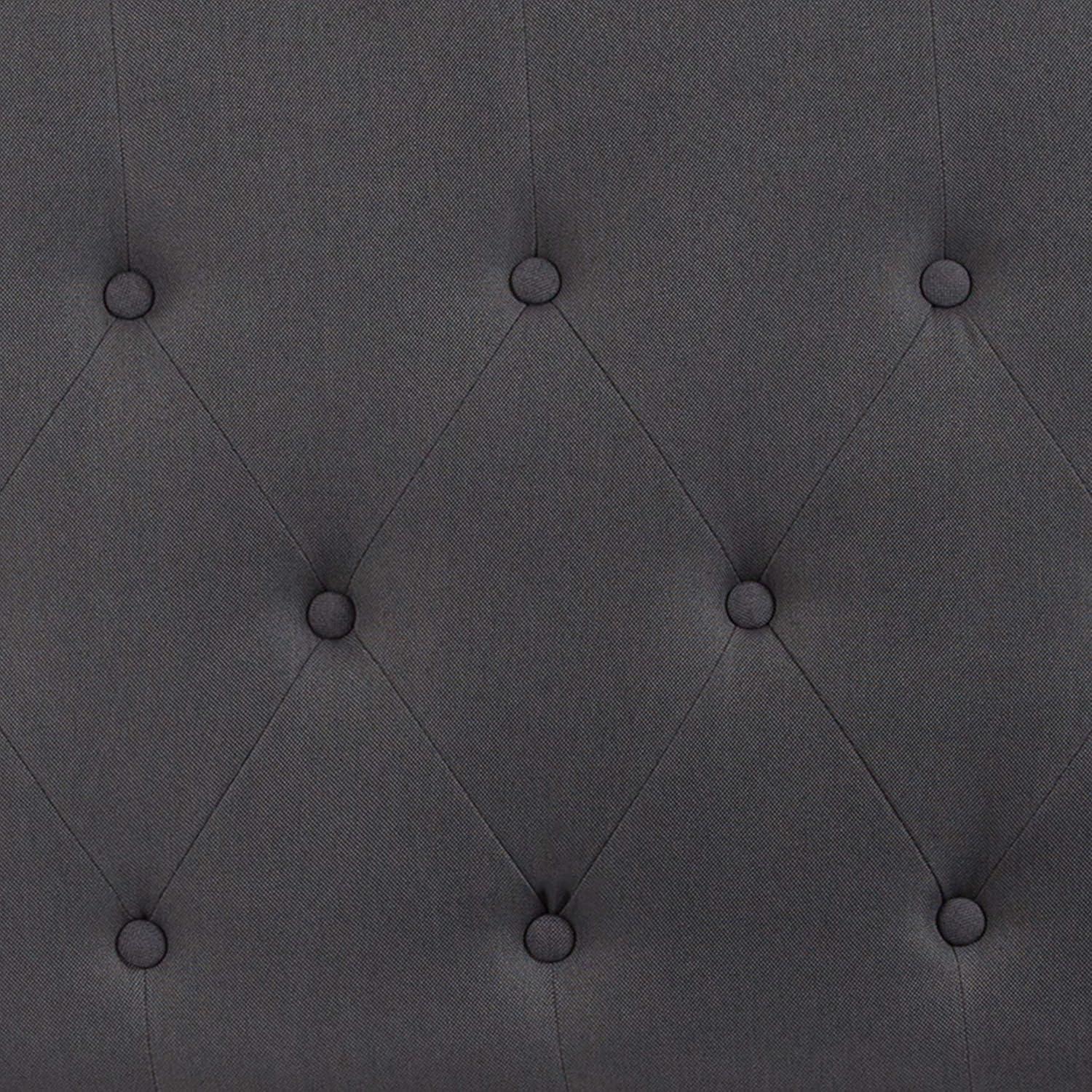 Flash Furniture Cambridge Tufted Upholstered Queen Size Headboard in Dark Gray Fabric