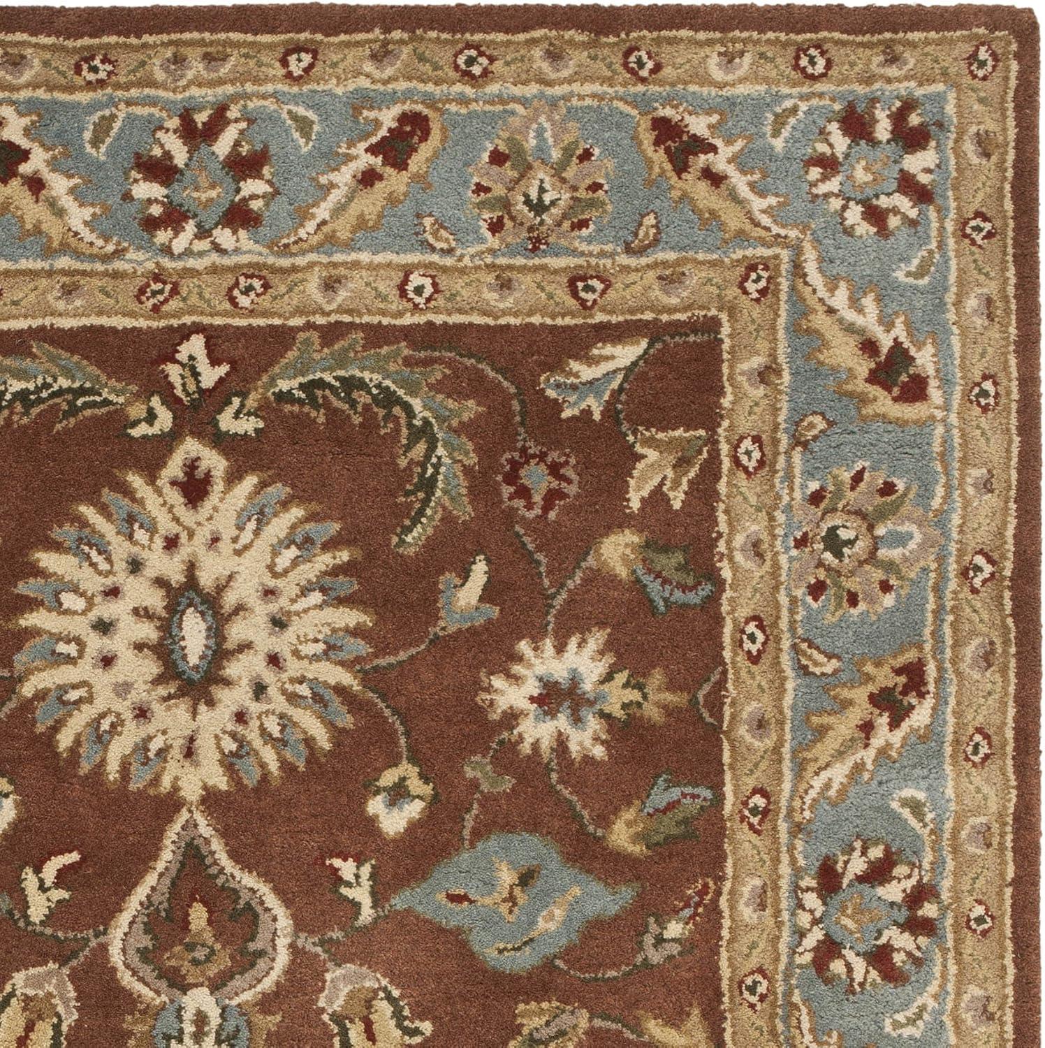 Luscious Blue Heritage 4' x 6' Hand-Tufted Wool Area Rug