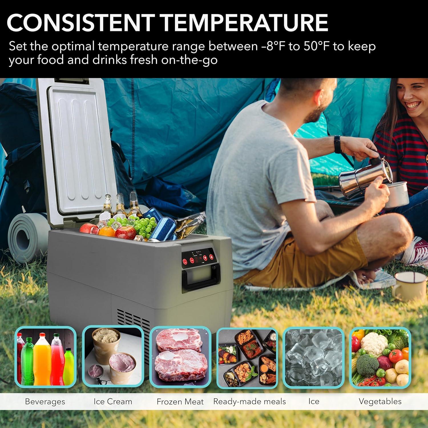 Outdoor Living Whynter 34 Quart Compact Portable Freezer/Refrigerator with 12v DC Option