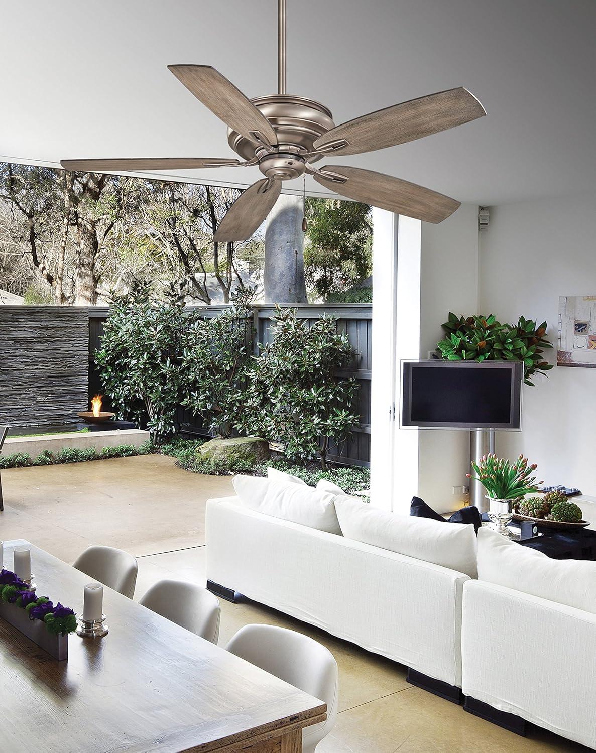 54" Minka Aire Rustic Indoor Ceiling Fan French Beige Maple Wood Blades for Living Room Kitchen Bedroom Family Dining House Home