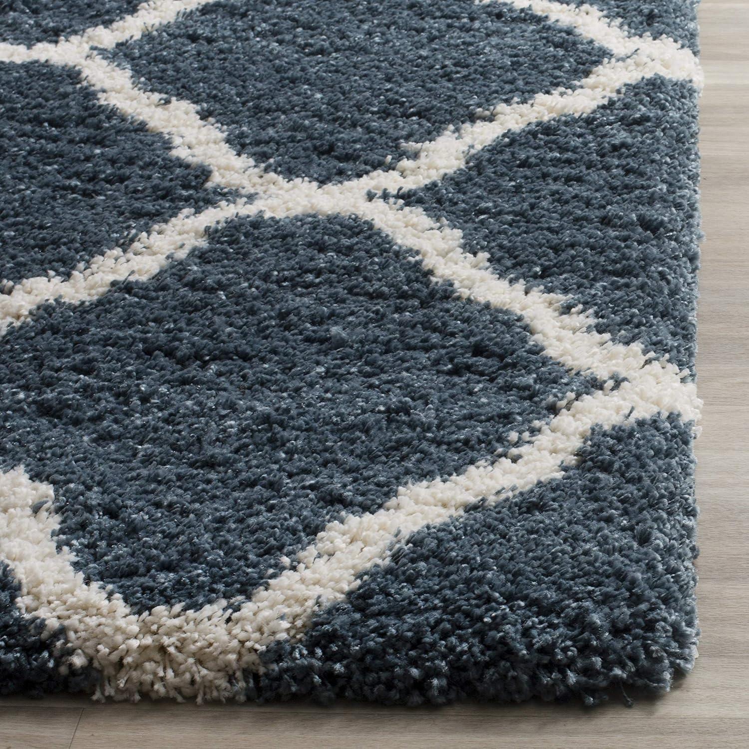 Hudson Shag SGH283 Power Loomed Indoor Accent Rug - Navy/Ivory - 2'3"x3'9" - Safavieh.