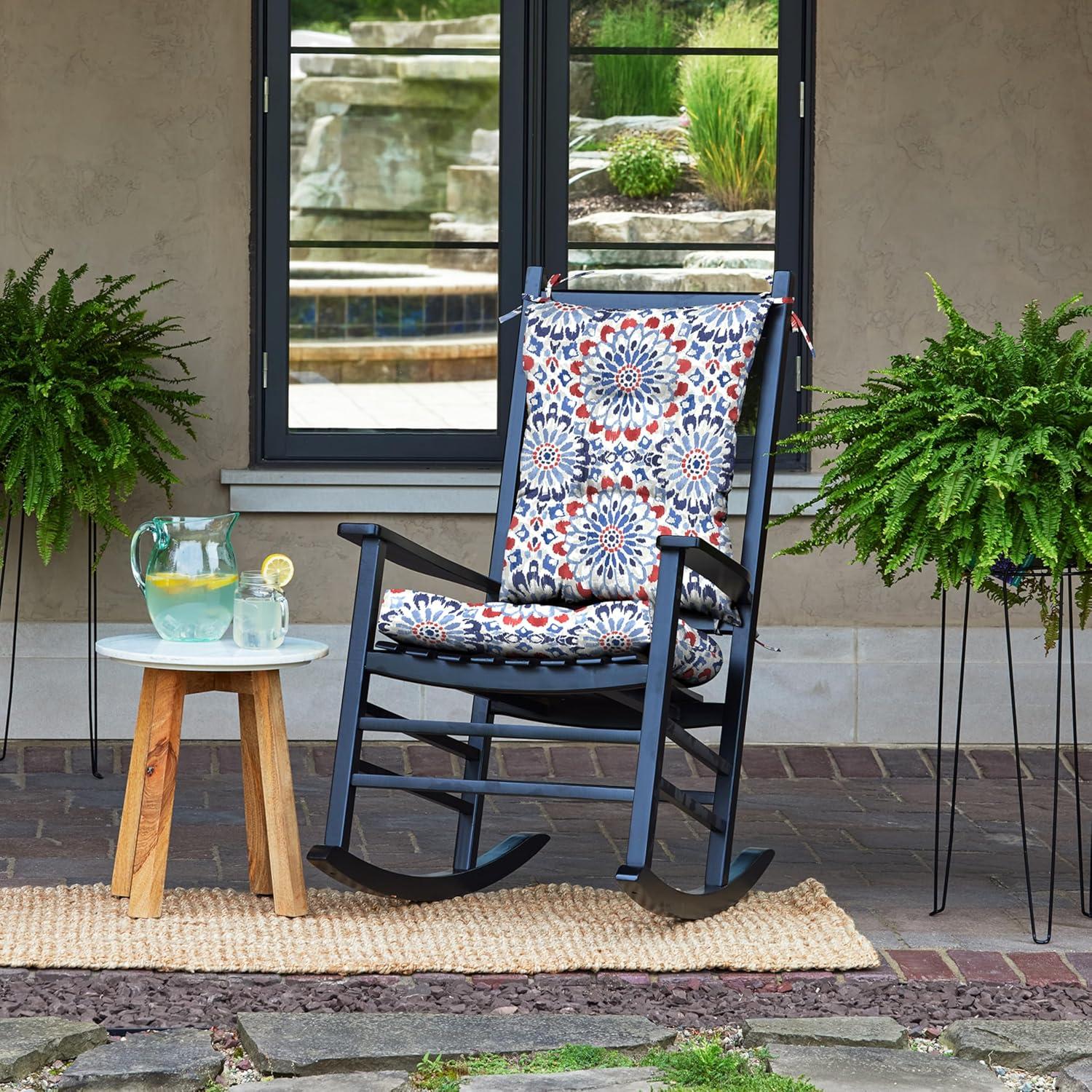 ARDEN Arden Plush Indoor/Outdoor Rocking Chair Cushion Set, 18 x 20