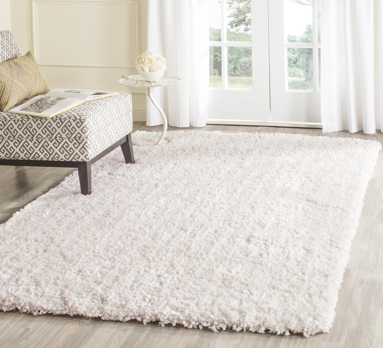 Popcorn Shag SG267 Hand Tufted Indoor Accent Rug - Ivory - 2'x3' - Safavieh
