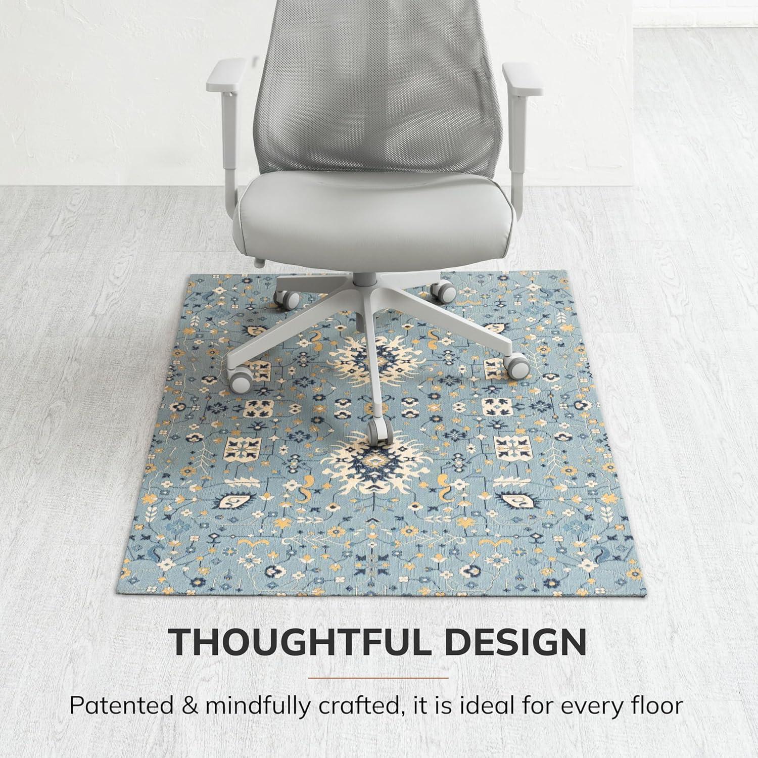 Anji Mountain Tabriz Carpet Straight Rectangular Chair Mat