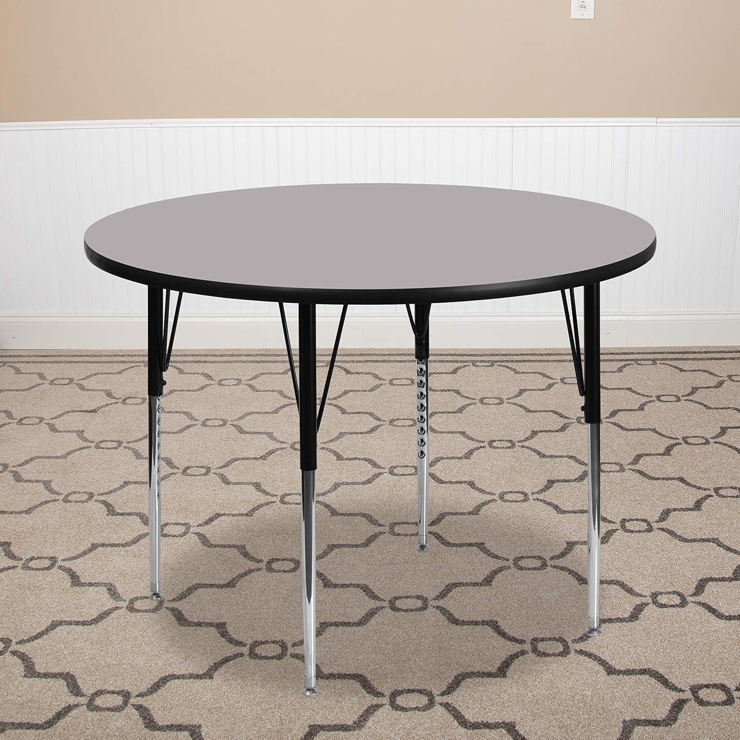 Flash Furniture Goddard 42'' Round Thermal Laminate Activity Table - Adjustable Legs