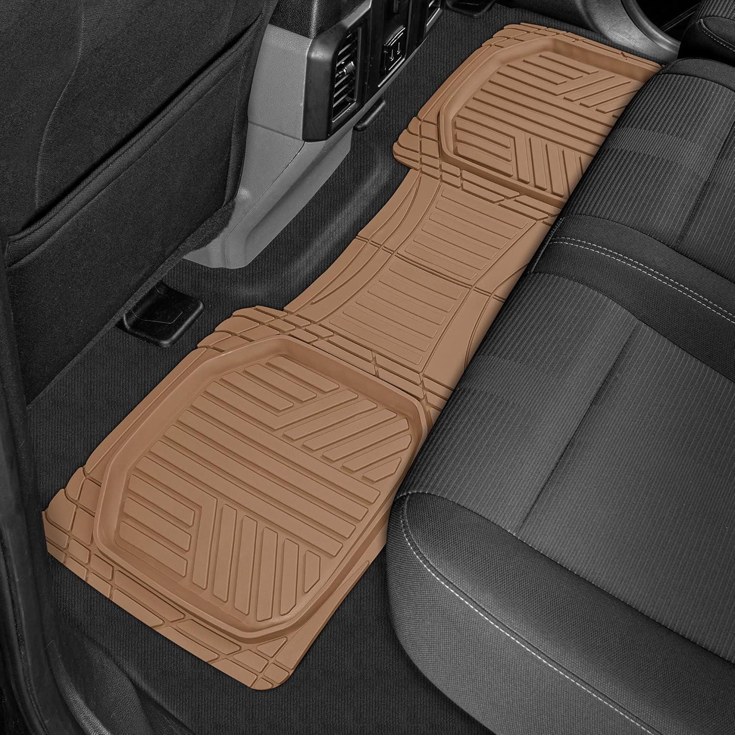 Motor Trend Deep Dish Rubber Floor Mats for Car SUV TRUCK Van, All-Climate All Weather Performance Plus Heavy Duty Liners Odorless