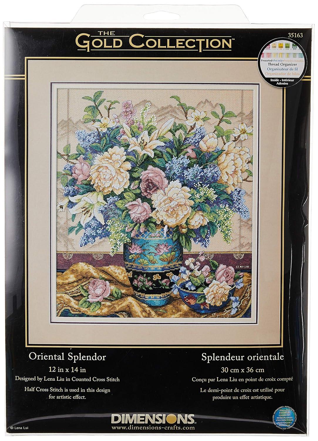 Dimensions Gold Collection Counted Cross Stitch Kit 12"X14"-Oriental Splendor