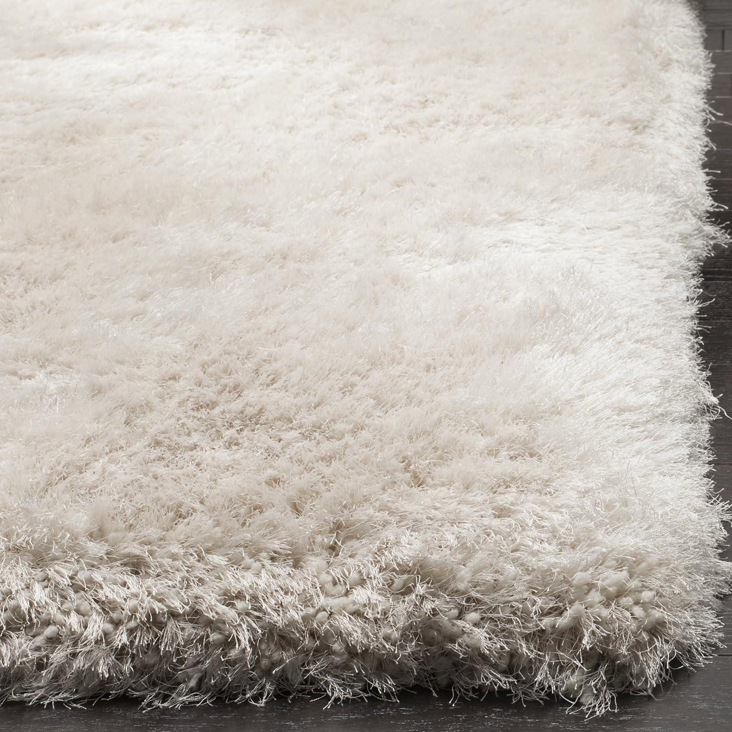Luxe Shag SGX160 Hand Tufted Indoor Area Rug - Bone - 6'x6' - Safavieh