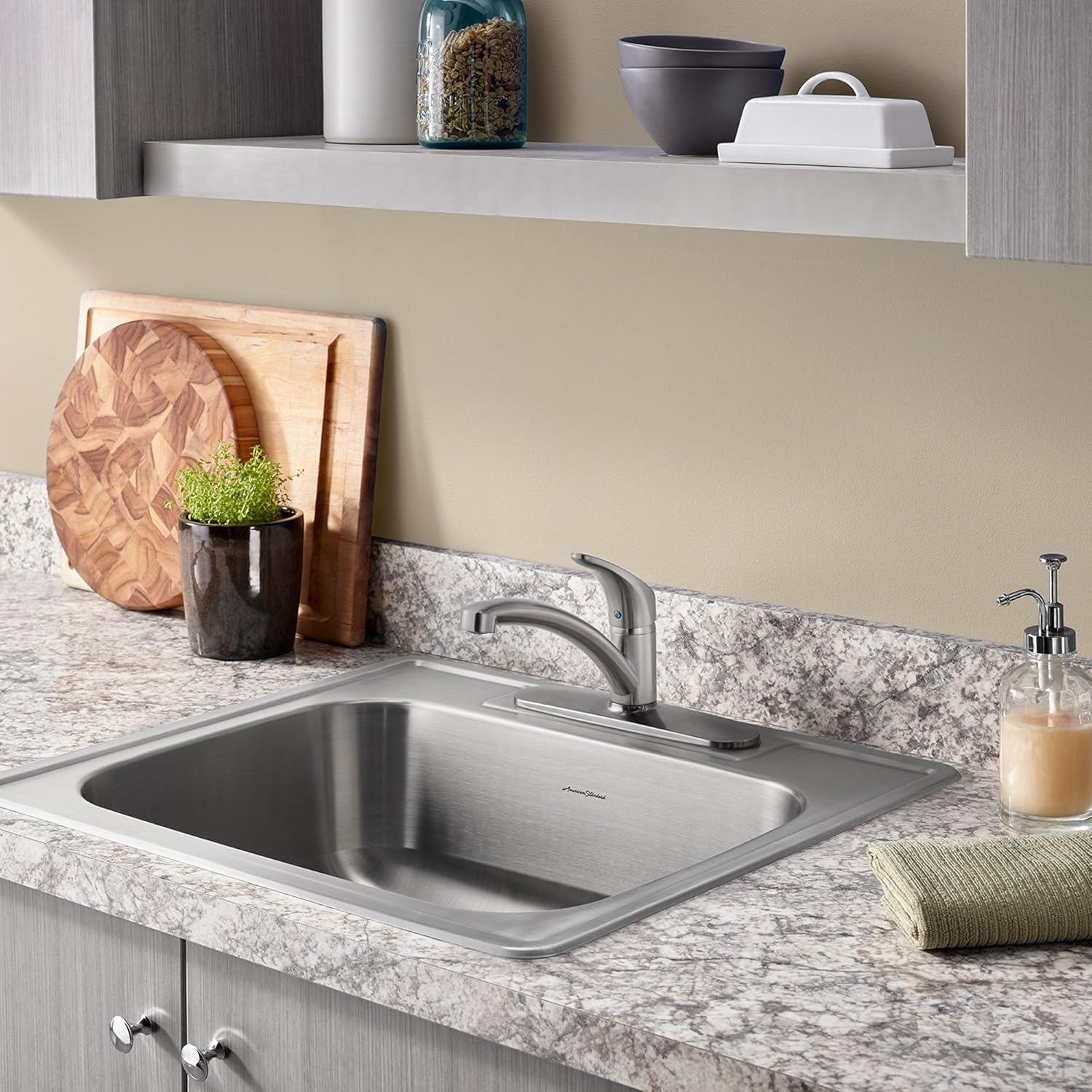 Colony 15'' L Drop-In Single Bowl Stainless Steel Kitchen Sink