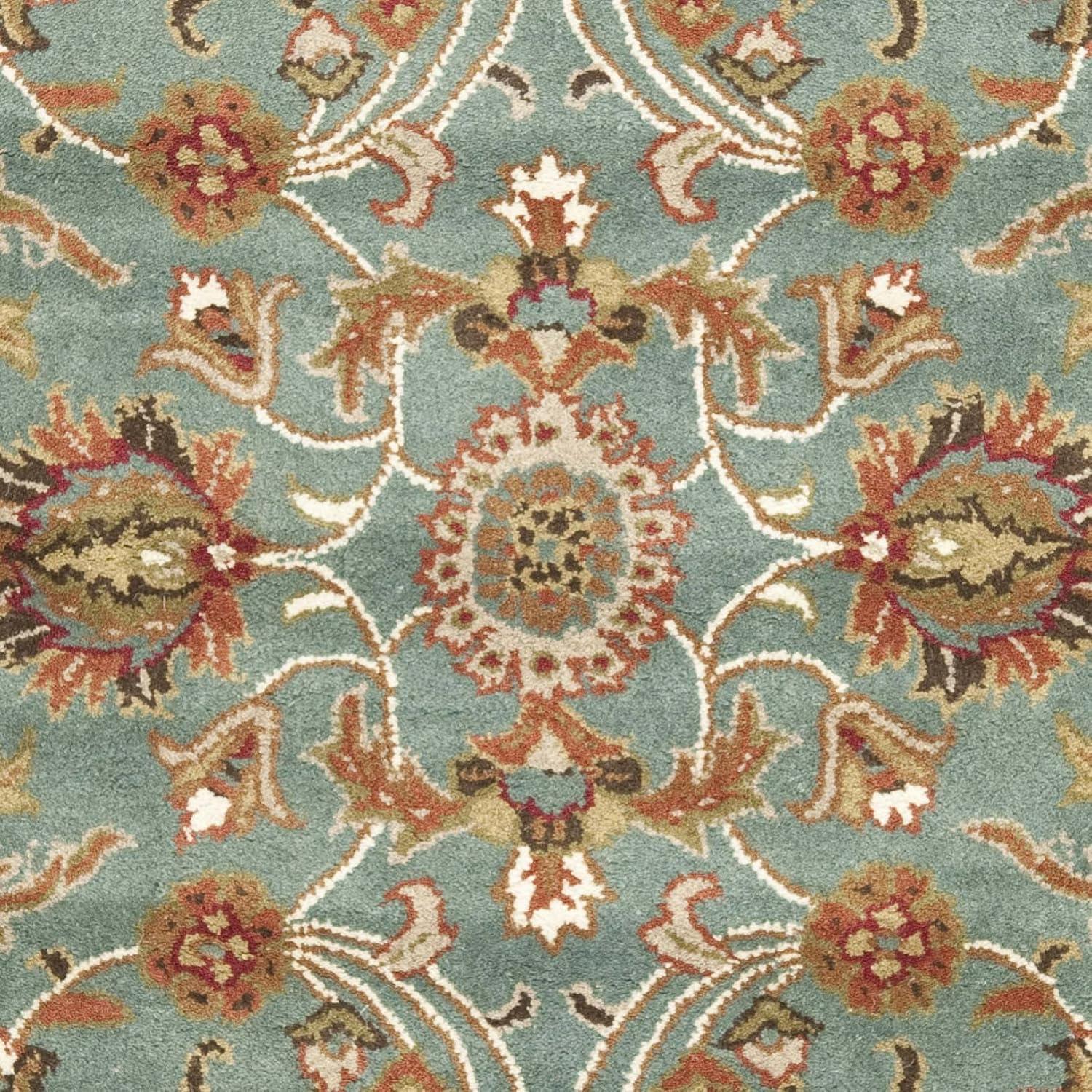 Heritage HG812 Hand Tufted Area Rug - Blue/Brown - 4'6"x6'6" Oval - Safavieh.