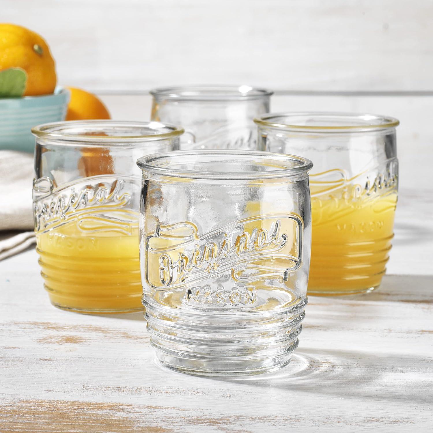 Gracie Oaks Zaviere 13oz. Handmade Drinking Glasses Set (Set of 4)