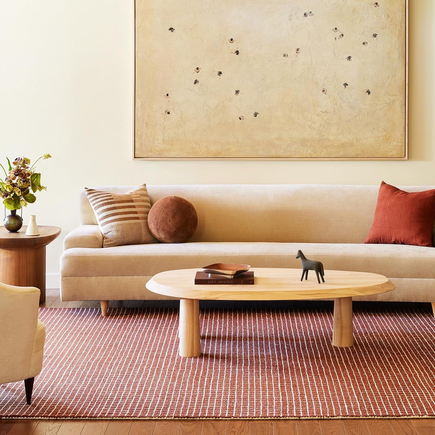 Nuloom Melrose Checked Wool Area Rug, 9' x 12', Chestnut