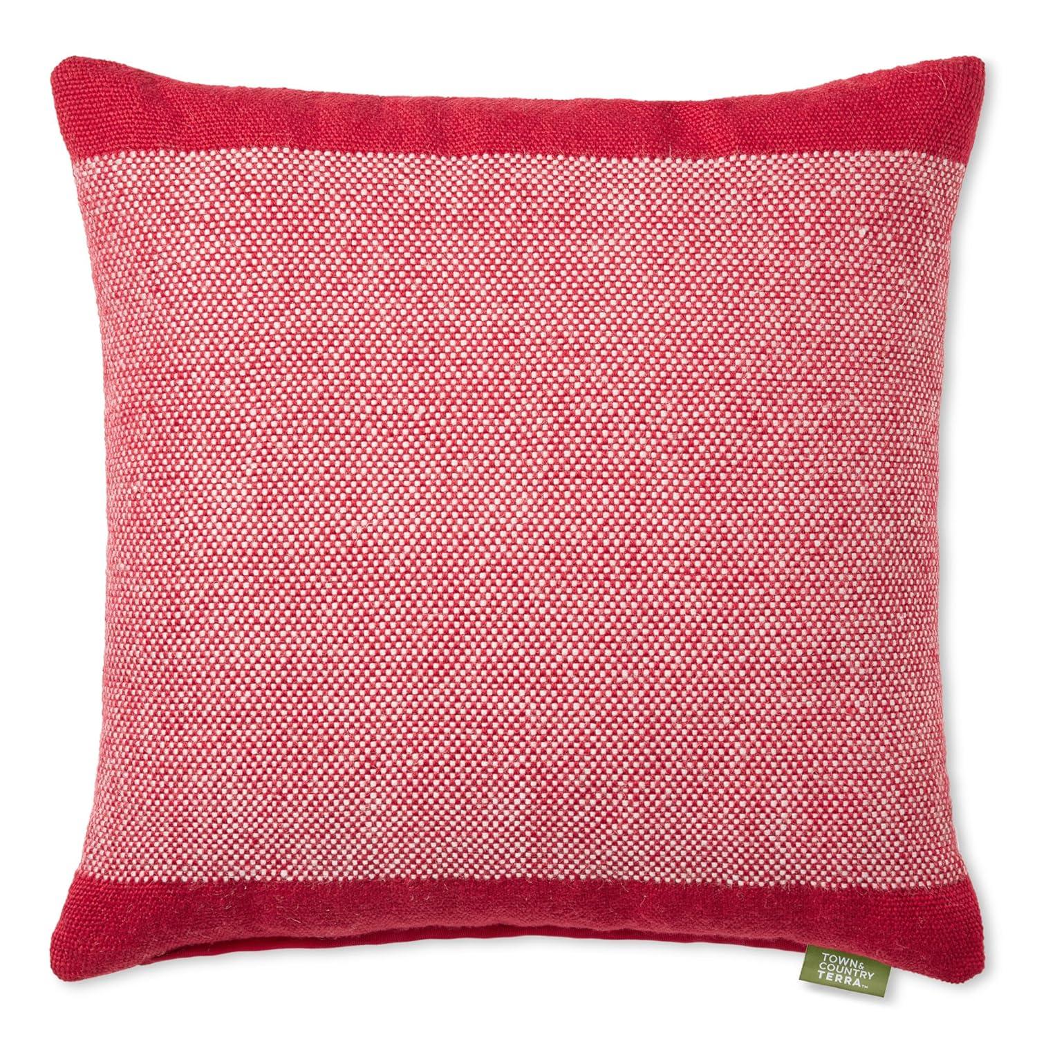TOWN & COUNTRY TERRA Alara Solid Border Indoor Outdoor Decorative Pillow 20"x20"