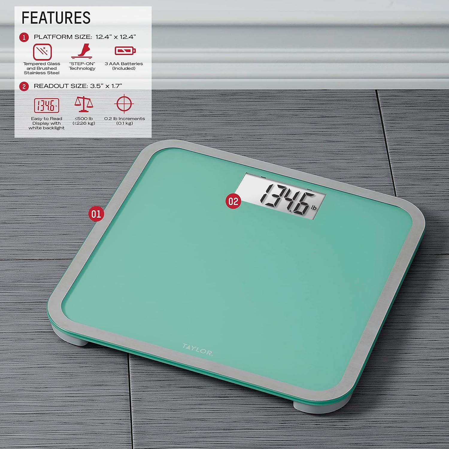 Taylor Digital Bathroom Scale, 500 Pound Capacity, Sea Foam Green & Reviews | Wayfair