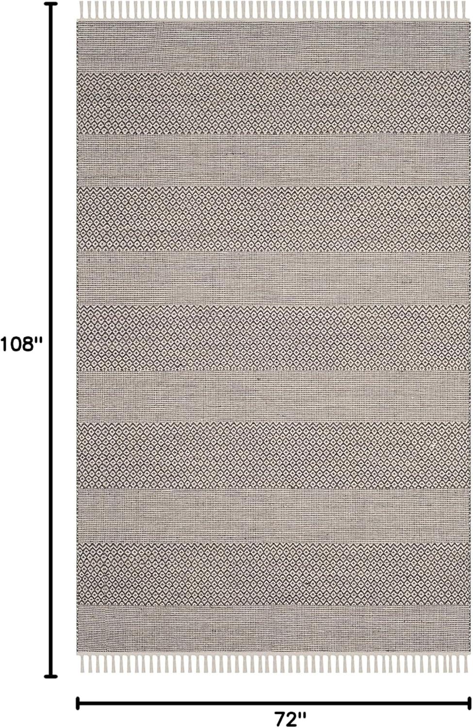 Montauk MTK330 Hand Woven Indoor Area Rug - Ivory/Anthracite - 6'x9' - Safavieh
