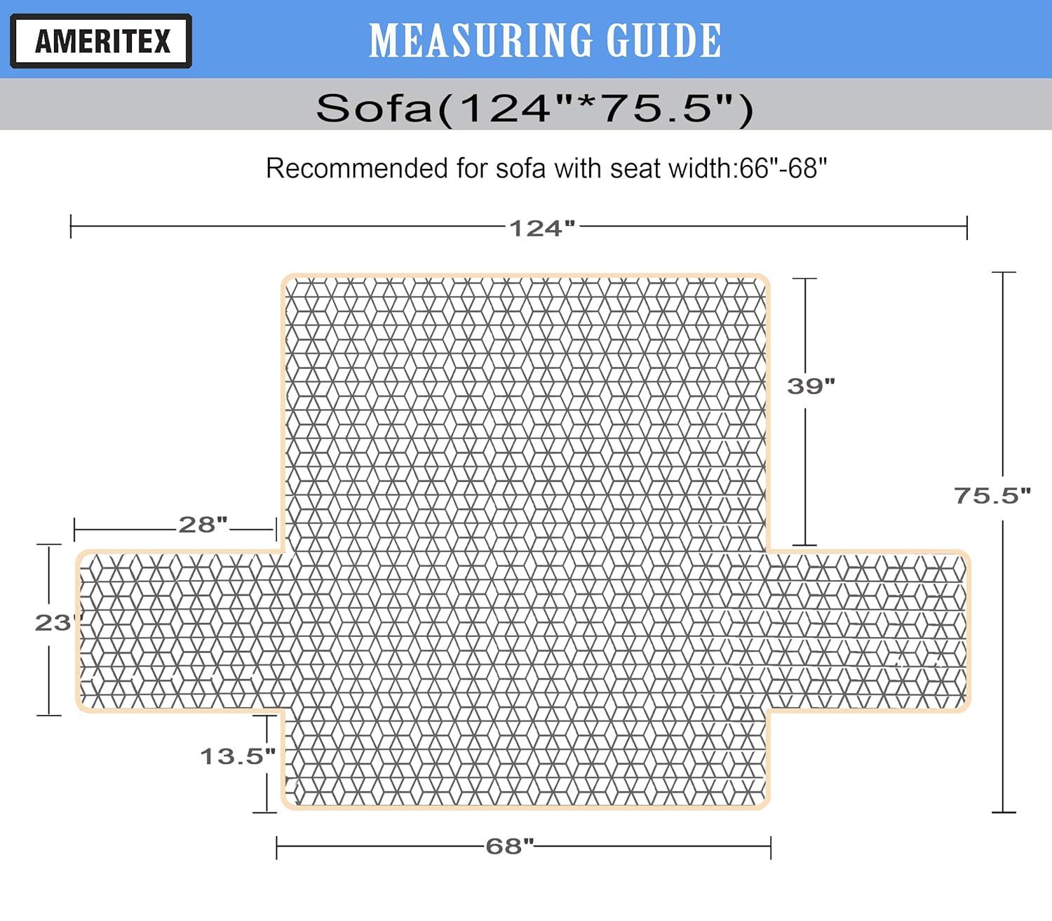 One Allium Way® Couch Sofa Slipcover 100% Waterproof Nonslip Quilted Furniture Protector Slipcover For Dogs, Children, Pets Sofa Slipcover Machine Washable