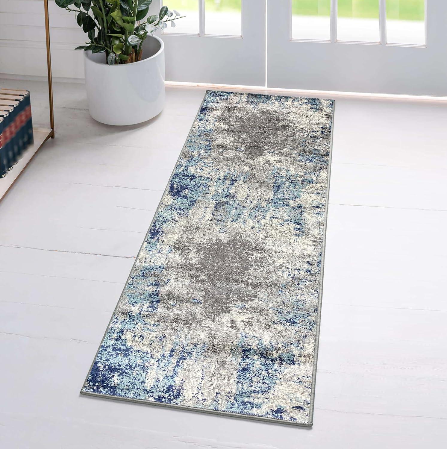 Luxe Weavers Artistic Area Rug, D.Blue-L.Blue 2x7